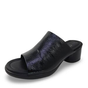 NWOB Ecco Women's US 10-10.5 Sculpted 35 Luxe Mule Slide Sandal Leather Black